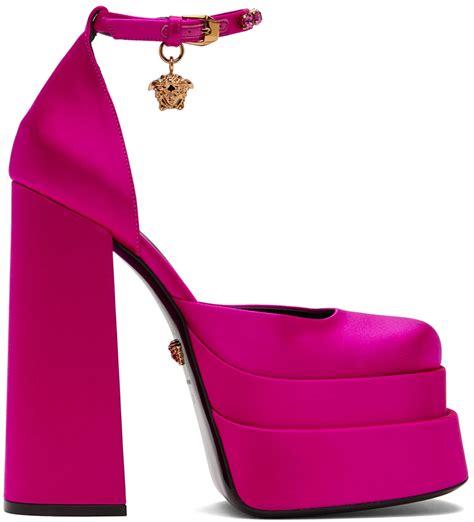 versace heels orange|versace pink platform heels.